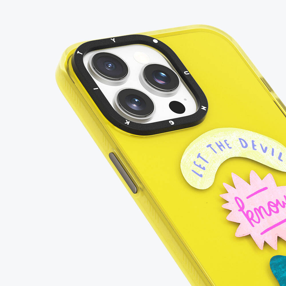 Youngkit Mindfulness Serisi iPhone 15 Pro Max Yazı Desenli Telefon Kılıfı