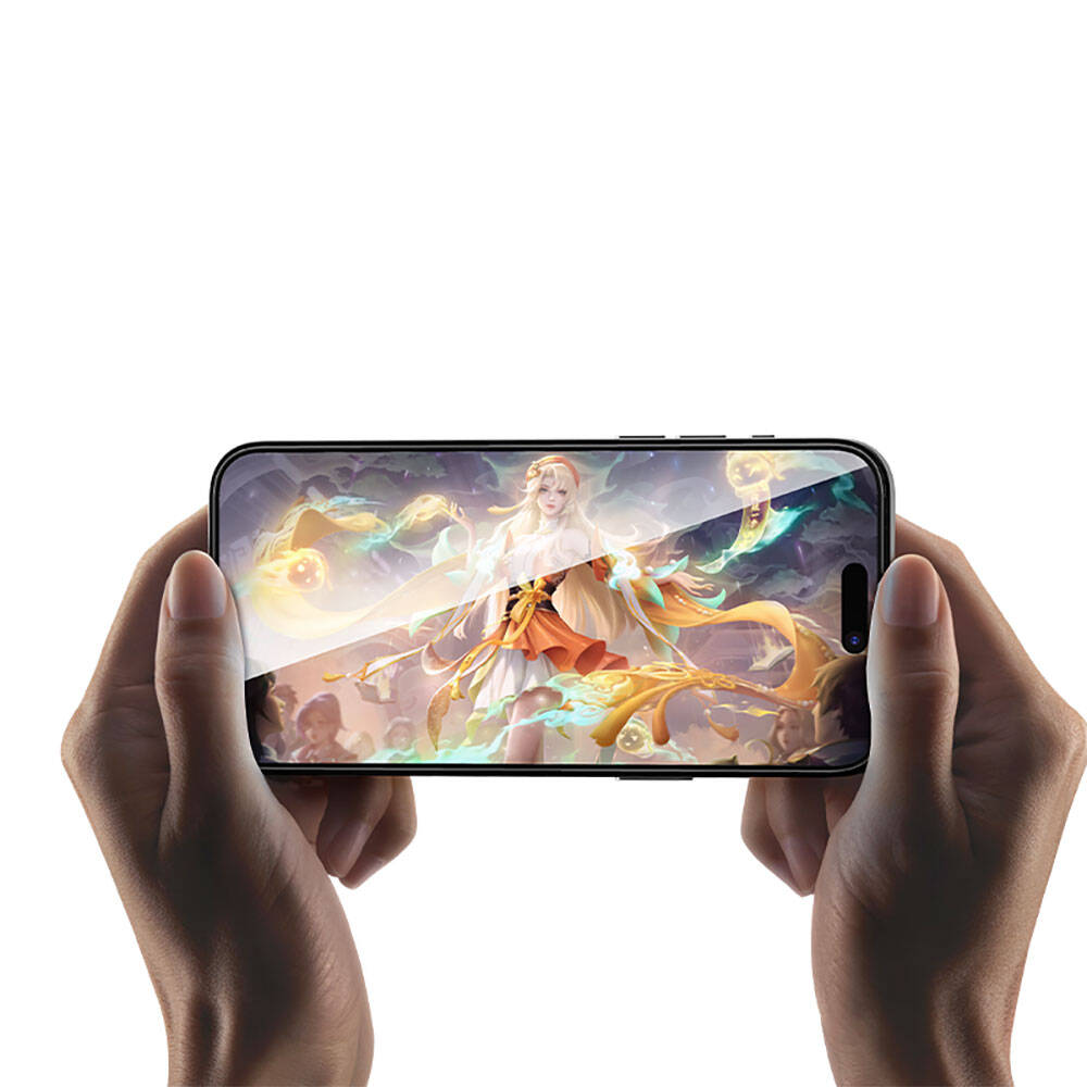 Recci RSP-A19AP iPhone 15 Pro Max Privacy Temperli Cam Ekran Koruyucu