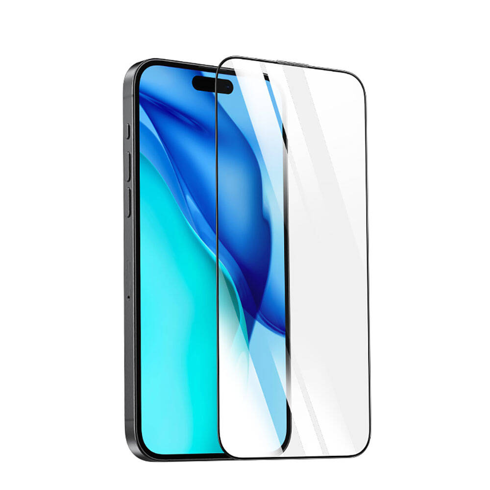 Recci RSP-A23HD iPhone 15 Pro Max Full Transparan Temperli Cam Ekran Koruyucu