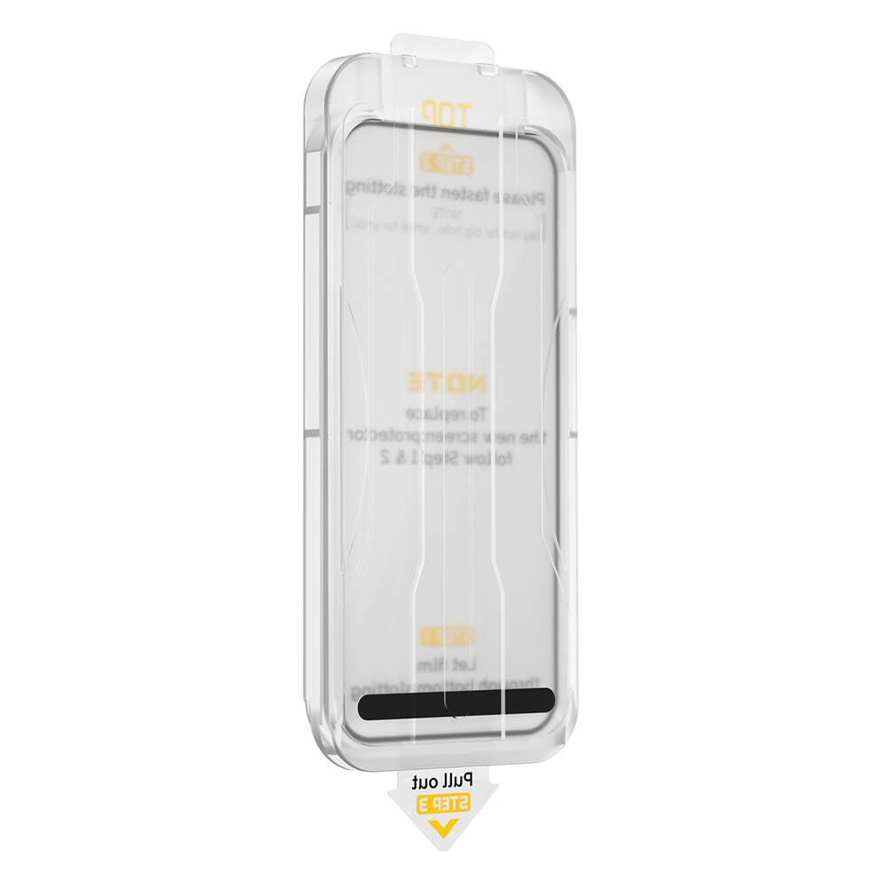 Wiwu SQ-008 iPhone 15 Pro Max Oleofobik Easy Install Darbeye Karşı Dayanıklı Temperli Cam Ekran Koruyucu + Kolay Uygulama Aparatlı