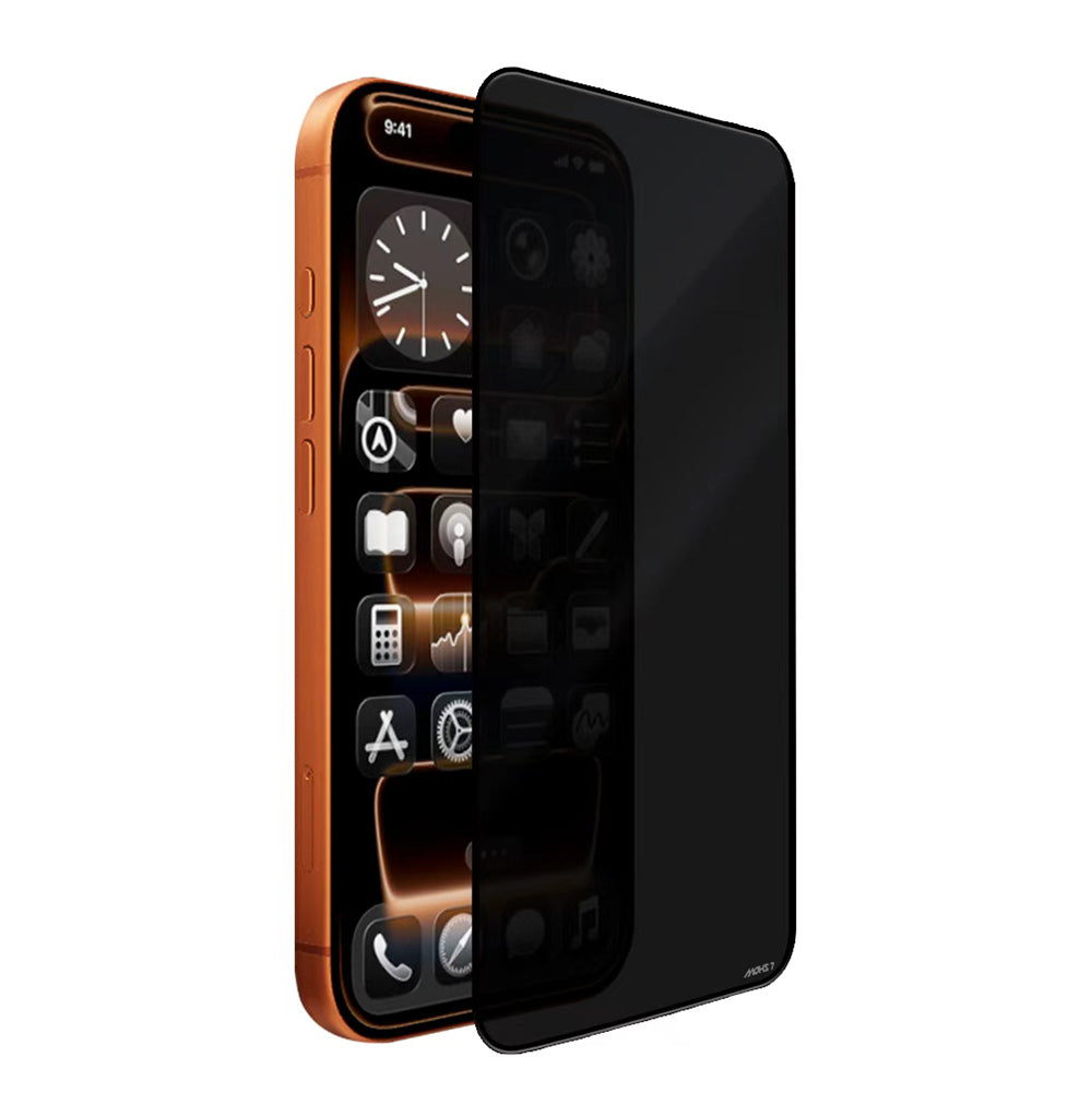 Apple iPhone 15 Pro Mohseven Safir Coating 3D Glue Privacy Hayalet Temperli Cam Ekran Koruyucu