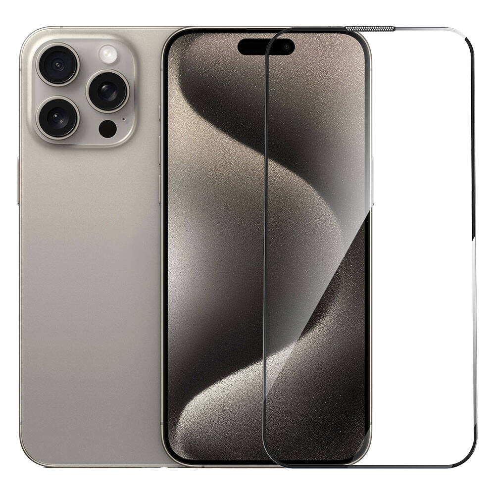 Wiwu GT-010 iPhone 15 Pro Anti-Reflective Polimer Oleofobik Kaplama Ultra İnce Temperli Cam Ekran Koruyucu