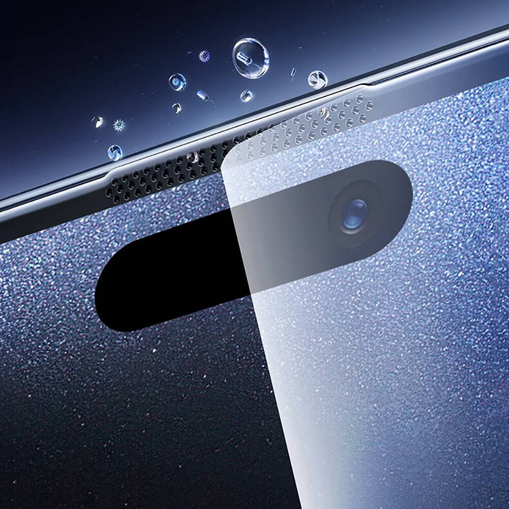 Wiwu SQ-008 iPhone 15 Pro Oleofobik Easy Install Darbeye Karşı Dayanıklı Temperli Cam Ekran Koruyucu + Kolay Uygulama Aparatlı