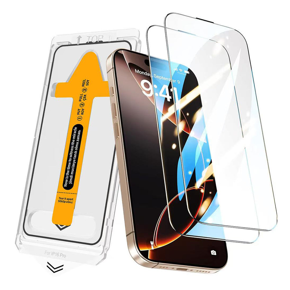 Cepax iPhone 15 2.5D Oliv HD Temperli Cam Ekran Koruyucu + Kolay Uygulama Aparatı