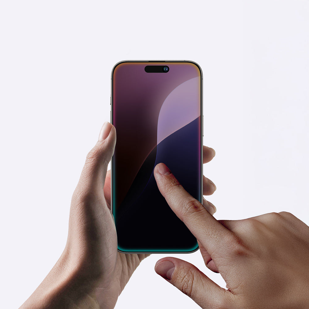 Amazingthing Radix iPhone 16 Privacy Parmak İzi Bırakmayan Temperli Cam Ekran Koruyucu