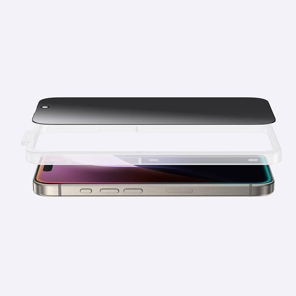 Amazingthing Radix iPhone 16 Privacy Parmak İzi Bırakmayan Temperli Cam Ekran Koruyucu