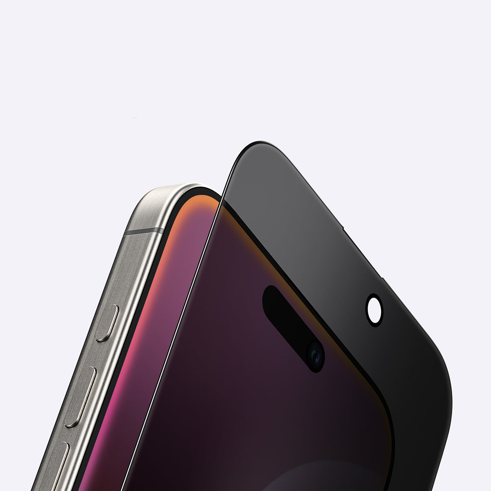Amazingthing Radix iPhone 16 Privacy Parmak İzi Bırakmayan Temperli Cam Ekran Koruyucu