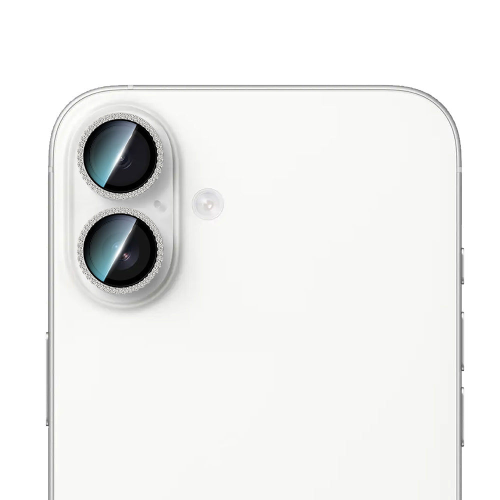 CaseWorld Alloy Sparkling Diamond Serisi iPhone 16 Taşlı Lens Koruyucu