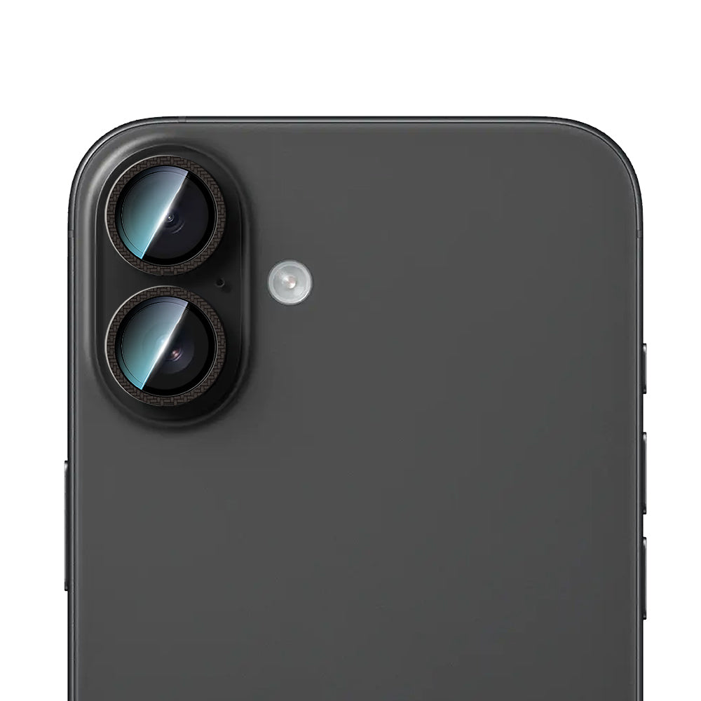 CaseWorld Karbon Fiber Serisi iPhone 16 Anti Reflective Ultra Clear Full Kamera Lens Koruyucu