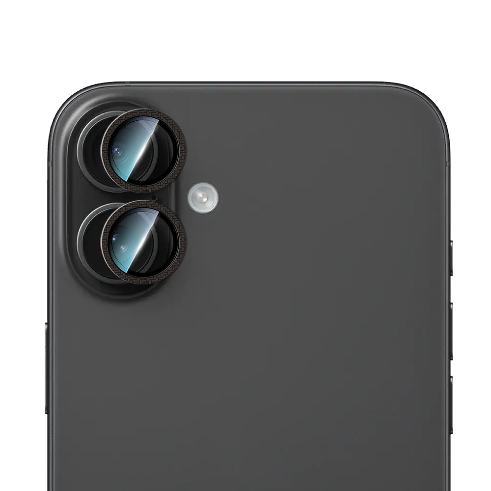 CaseWorld Karbon Fiber Serisi iPhone 16 Anti Reflective Ultra Clear Full Kamera Lens Koruyucu