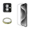 Guess iPhone 16 Orjinal Lisanslı Rhinestone Ekran Koruyucu + Lens Koruyucu 2in1 Aksesuar Seti