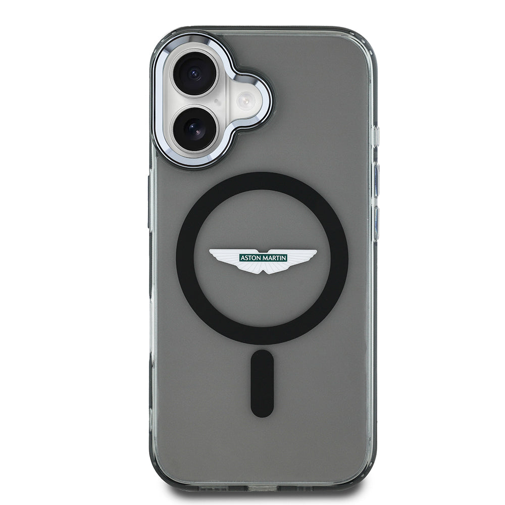 Apple iPhone 16 Aston Martin Orjinal Lisanslı M-safe Şarj Özellikli IML Baskı Logolu Buzlu Kılıf