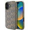 DKNY iPhone 16 Orjinal Lisanslı M-safe 3D Yazılı Grid Pattern Kılıf
