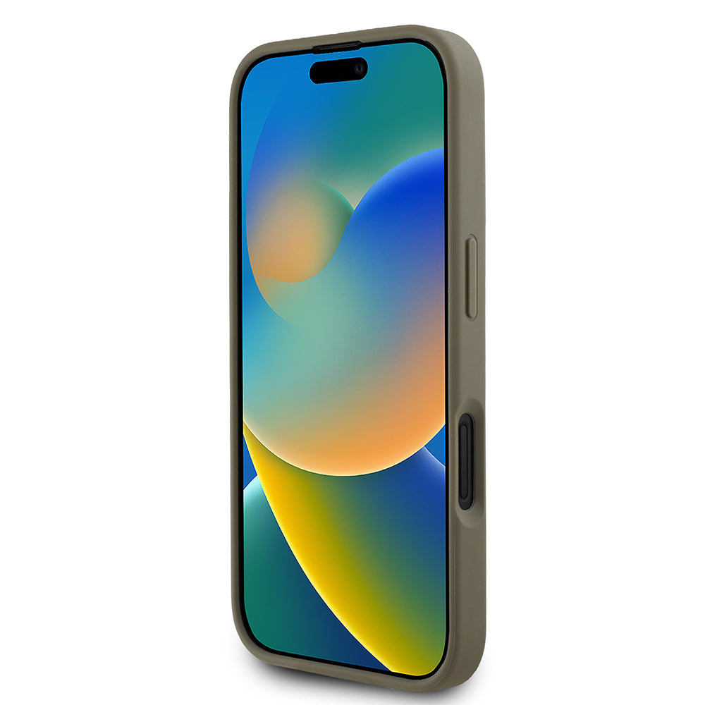 DKNY iPhone 16 Orjinal Lisanslı M-safe 3D Yazılı Grid Pattern Kılıf
