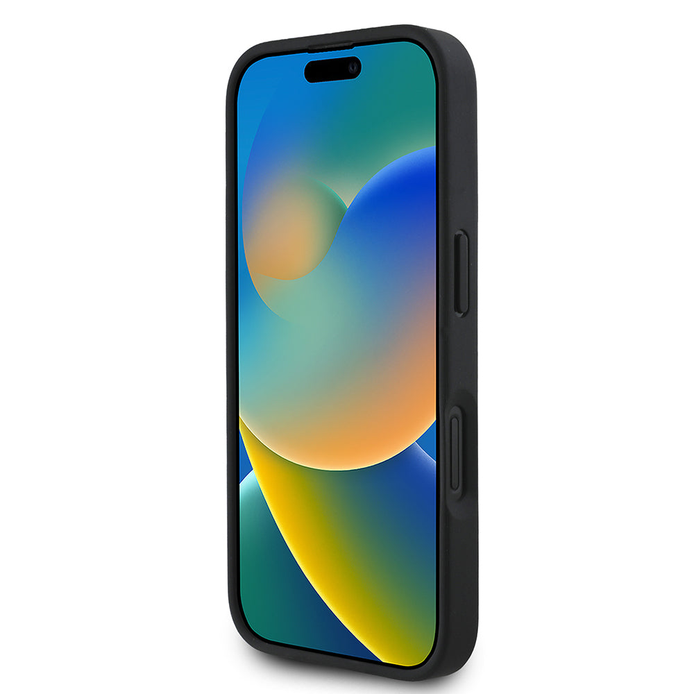 DKNY iPhone 16 Orjinal Lisanslı M-safe 3D Yazılı Grid Pattern Kılıf
