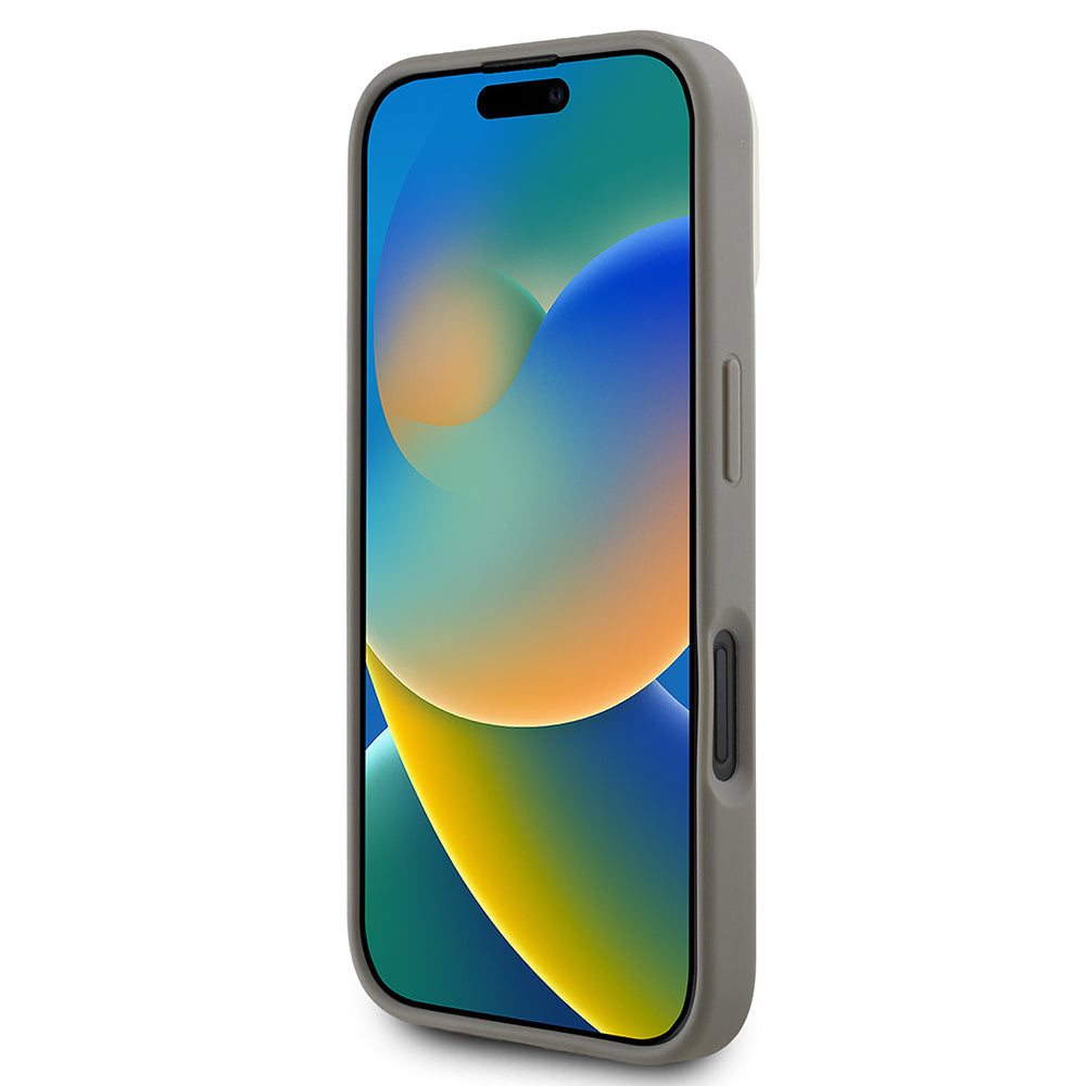 DKNY iPhone 16 Orjinal Lisanslı M-safe Şarj Özellikli 3D Yazılı Checkered Pattern Kılıf