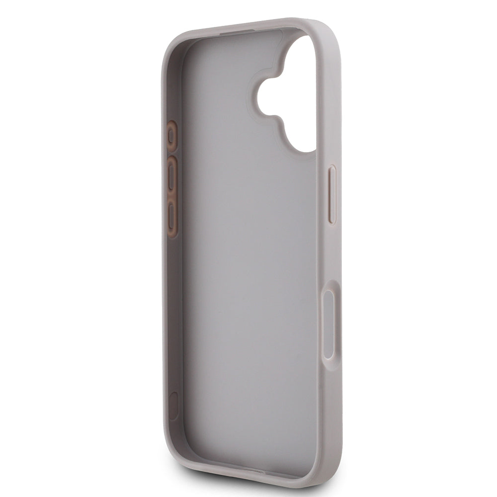 iPhone 16 Kılıf Guess Orjinal Lisanslı Gül Baskılı Büyük Metal Logo Dizaynlı Kılıf