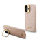 Guess iPhone 16 Orjinal Lisanslı Magsafe Sıcak Baskılı Yazı Logolu Kamera Standlı PU Deri Peony Telefon Kılıfı