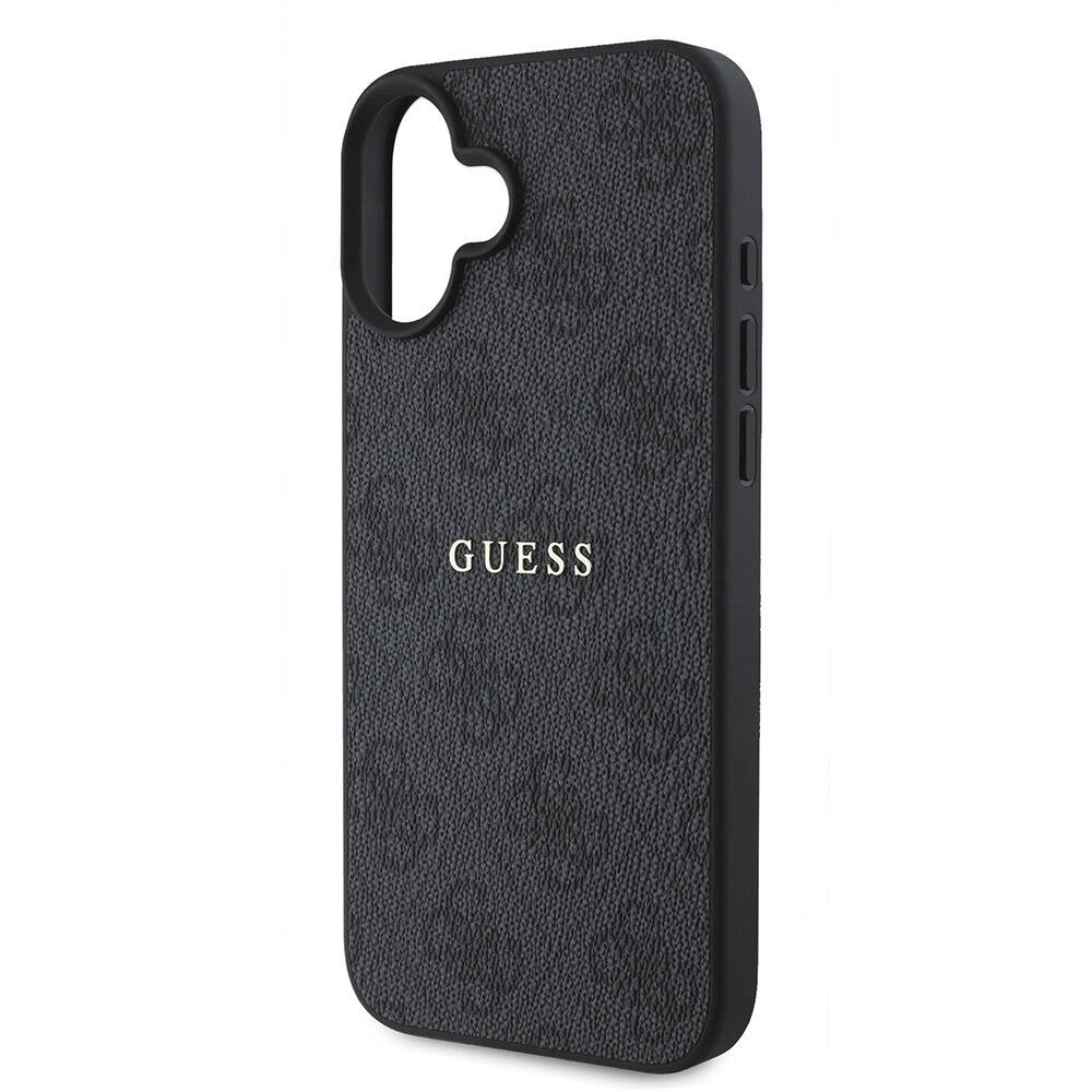 Guess iPhone 16 Kılıf Lisanslı Magsafe Şarj Özellikli 4G Desenli Yazı Logolu Telefon Kılıfı