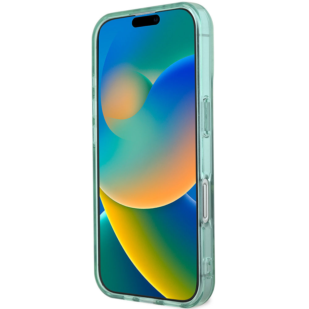Guess iPhone 16 Orjinal Lisanslı M-safe IML Baskılı Jungle Ring Kılıf