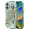 Guess iPhone 16 Orjinal Lisanslı M-safe Şarj Özellikli IML Baskılı Yazı Logolu Flower Tonal Circle Kılıf
