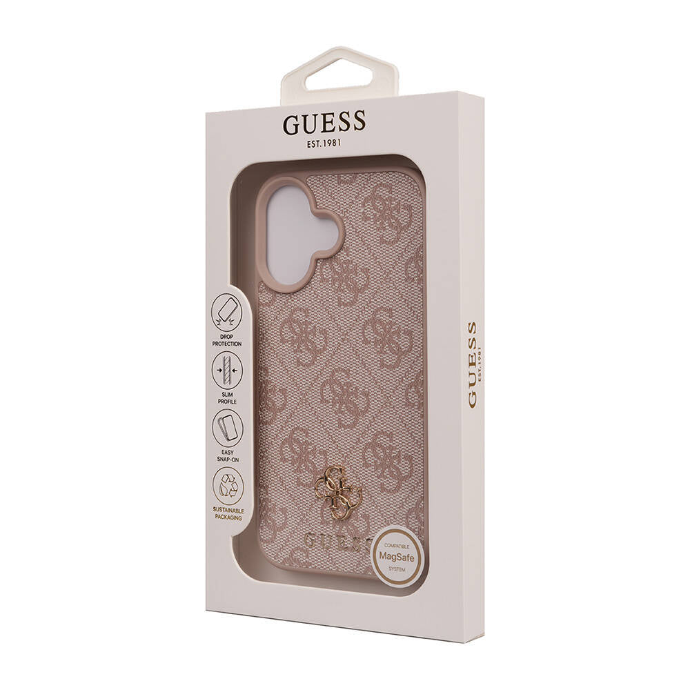 Guess iPhone 16 Orjinal Lisanslı M-safe Şarj Özellikli Small 4G Classic Kılıf