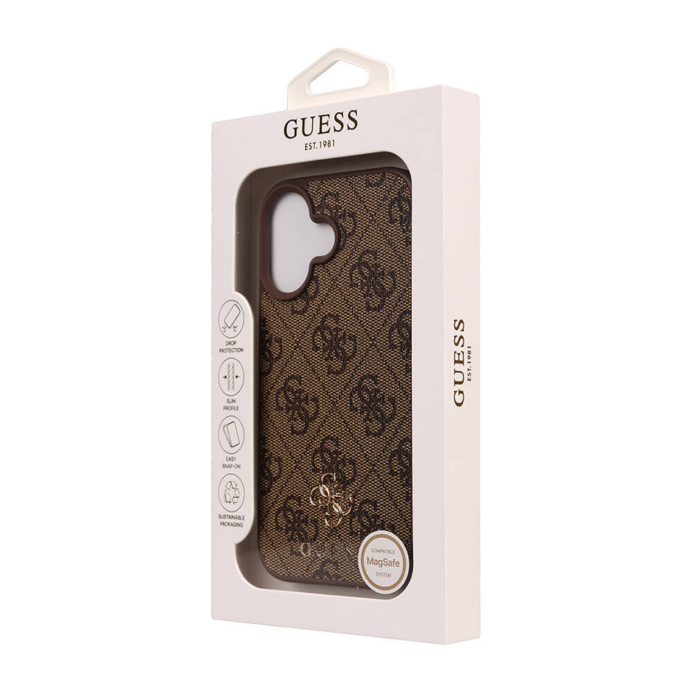 Guess iPhone 16 Orjinal Lisanslı M-safe Şarj Özellikli Small 4G Classic Kılıf