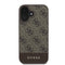Guess iPhone 16 Orjinal Lisanslı PU Deri Şerit Logo Dizaynlı Telefon Kılıfı