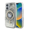 Hello Kitty iPhone 16 Orjinal Lisanslı M-safe Şarj Özellikli IML Baskı Kitty Head Logolu Sıvılı Simli Altın Ateşi Kılıf