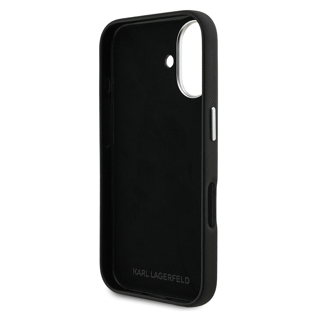 Karl Lagerfeld iPhone 16 Orjinal Lisanslı K&C Heads Pin Telefon Kılıfı