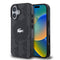 Lacoste iPhone 16 Orjinal Lisanslı M-safe Şarj Özellikli IML Baskılı Gümüş Timsah Logolu Monogram Kılıf
