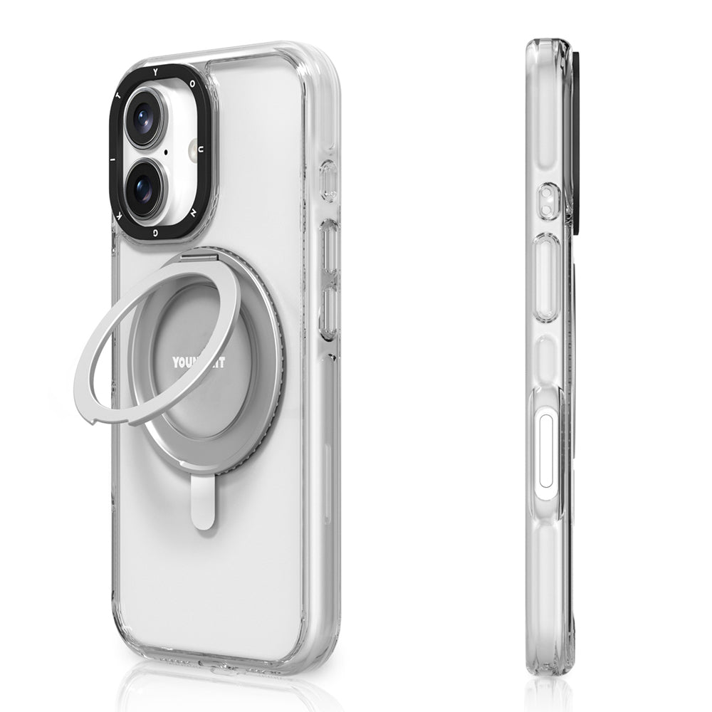 Youngkit Pivot Serisi iPhone 16 Magsafe Şarj Özellikli Parmak Ring Standlı Telefon Kılıfı-1