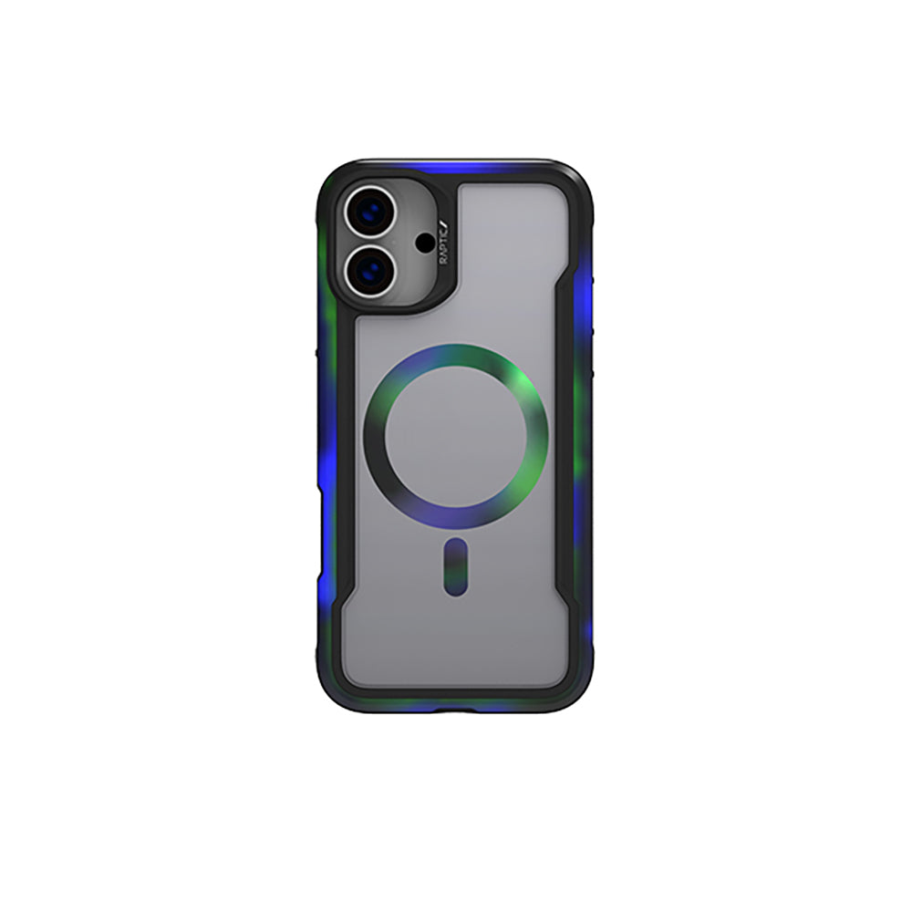 Raptic Shield 2.0 Serisi iPhone 16 M-safe Şarj Özellikli Airbagli Şeffaf Arka Yüzey Kılıf