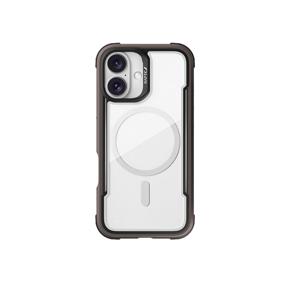 Raptic Shield Serisi iPhone 16 M-safe Şarj Özellikli Airbagli Şeffaf Arka Yüzey Kılıf