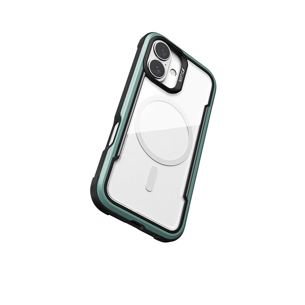 Raptic Shield Serisi iPhone 16 M-safe Şarj Özellikli Airbagli Şeffaf Arka Yüzey Kılıf