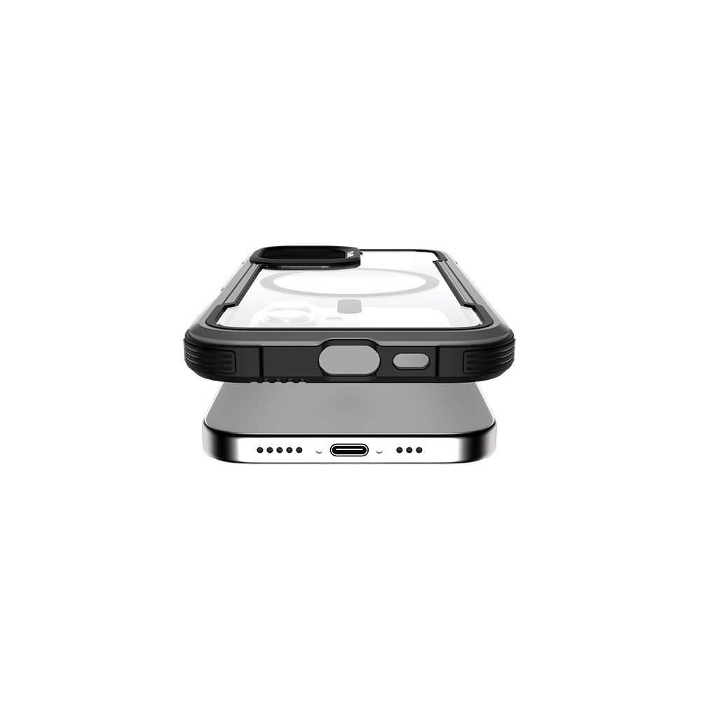 Raptic Shield Serisi iPhone 16 M-safe Şarj Özellikli Airbagli Şeffaf Arka Yüzey Kılıf