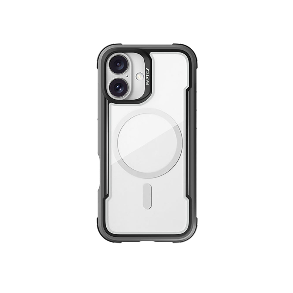 Raptic Shield Serisi iPhone 16 M-safe Şarj Özellikli Airbagli Şeffaf Arka Yüzey Kılıf
