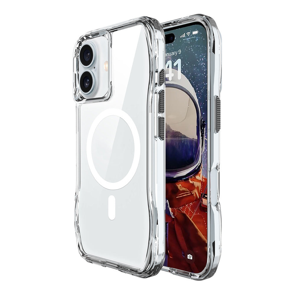 Cepax iPhone 16 M-safe Şarj Özellikli Airbagli Şeffaf İncek Kılıf