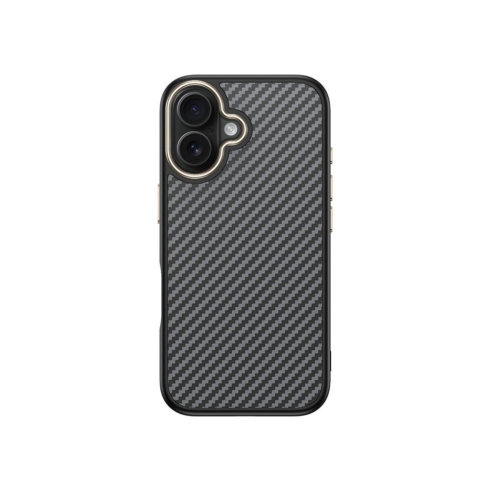 Cepax iPhone 16 M-safe Şarj Özellikli Karbon Fiber Görünümlü Antina Kılıf