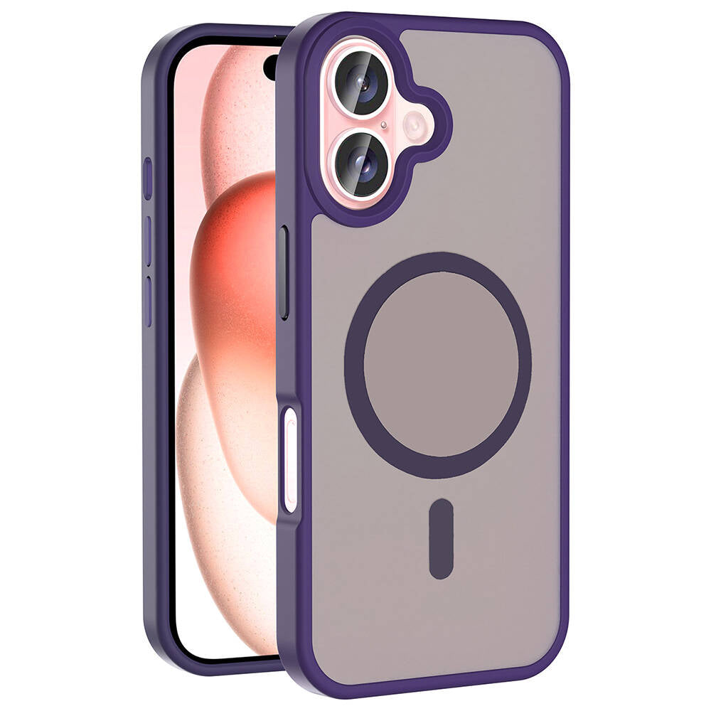 Cepax iPhone 16 M-safe Şarj Özellikli Mat Arka Yüzey Sio Kılıf