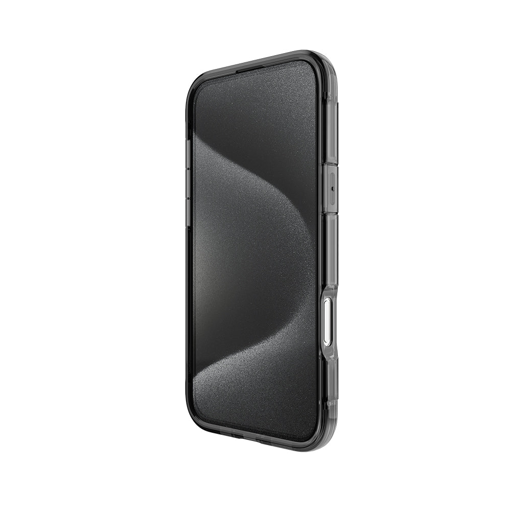 Raptic Air Serisi iPhone 16 Kılıf M-safe Şarj Özellikli Airbag Tasarımlı Metal Köşelikli Şeffaf Kılıf