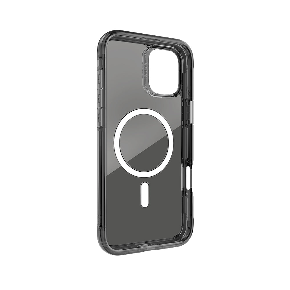 Raptic Air Serisi iPhone 16 Kılıf M-safe Şarj Özellikli Airbag Tasarımlı Metal Köşelikli Şeffaf Kılıf