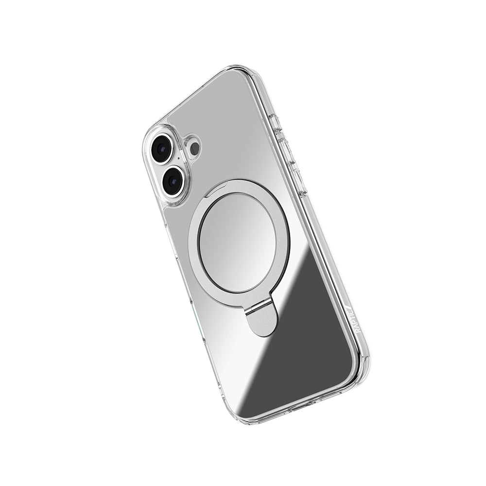 Raptic Air Stand Serisi iPhone 16 Kılıf M-safe Şarj Özellikli Aynalı Arka Yüzey Standlı Kılıf