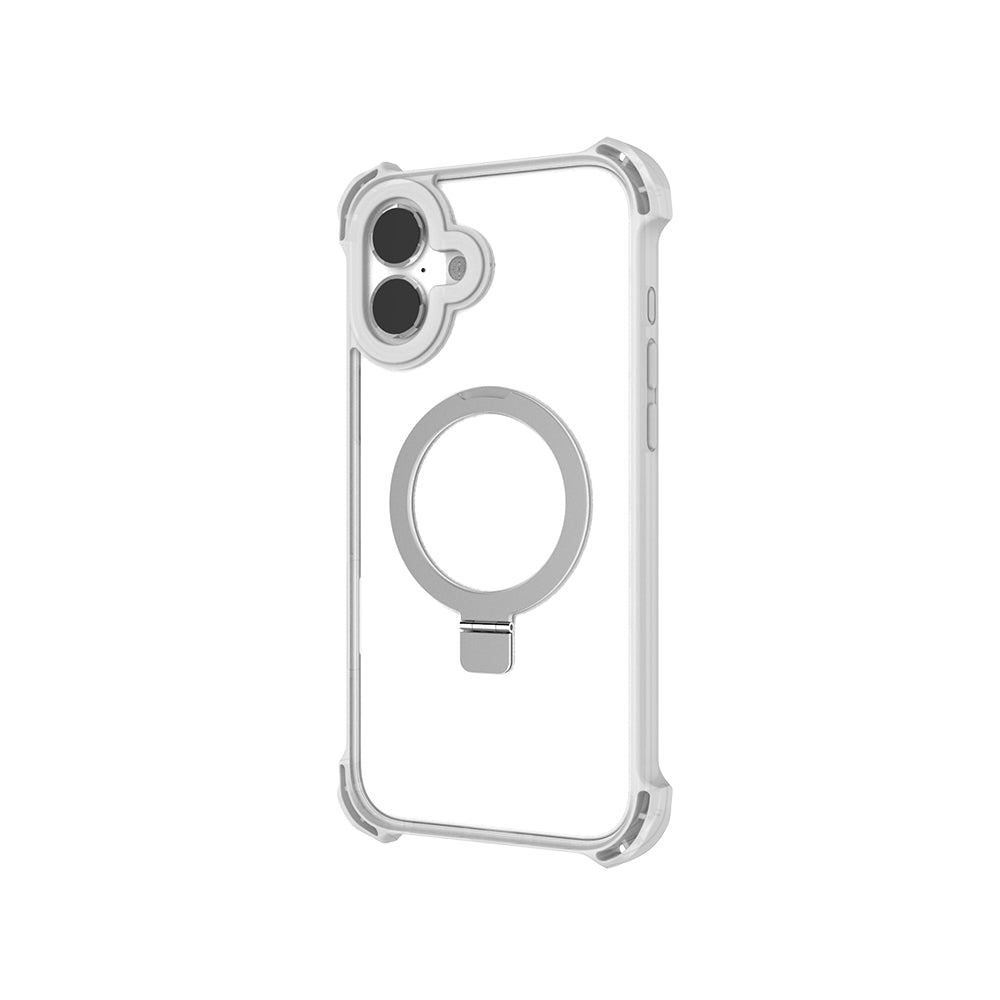 Raptic Dual Serisi iPhone 16 M-safe Şarj Özellikli Şeffaf Standlı Kılıf