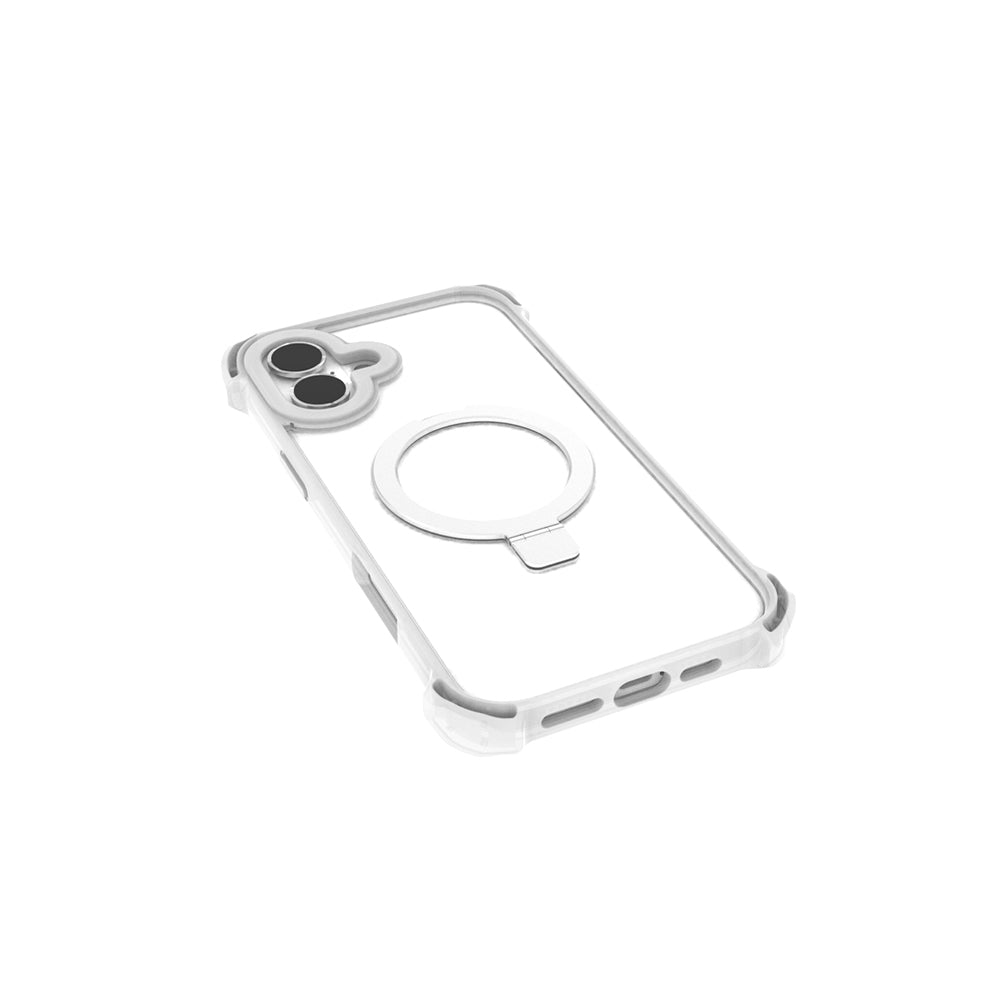 Raptic Dual Serisi iPhone 16 M-safe Şarj Özellikli Şeffaf Standlı Kılıf