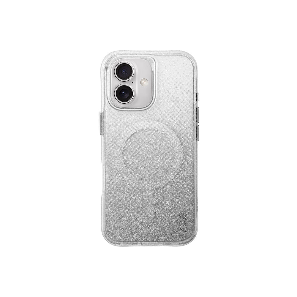 Coehl Lumino iPhone 16 M-safe Şarj Özellikli Simli Arka Yüzey Askı Aparatlı Kılıf