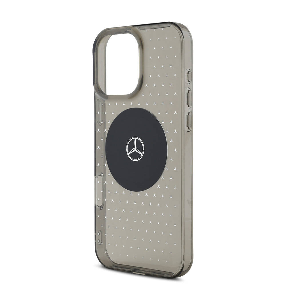 Mercedes Benz iPhone 16 Pro Max Orjinal Lisanslı M-safe Şarj Özellikli Yıldız Desenli Transparan Kılıf