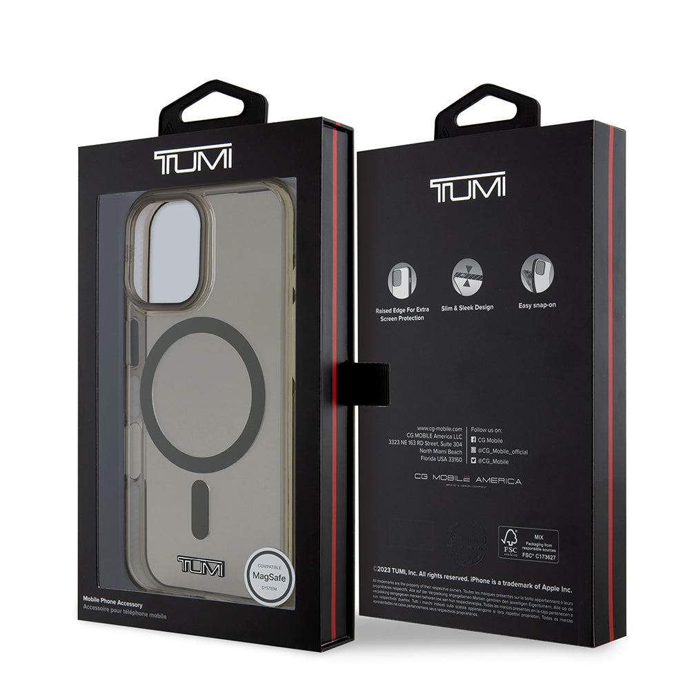 TUMI iPhone 16 Orjinal Lisanslı M-safe Şarj Özellikli Airbagli Transparan Kılıf