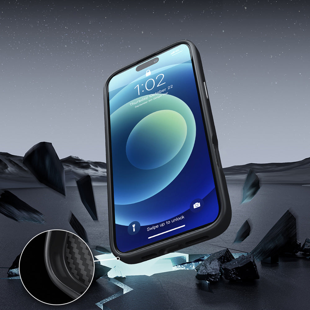 Wiwu DCC-205 iPhone 16 M-safe Şarj Özellikli Aramid Fiber Tasarım Kevlar Kılıf