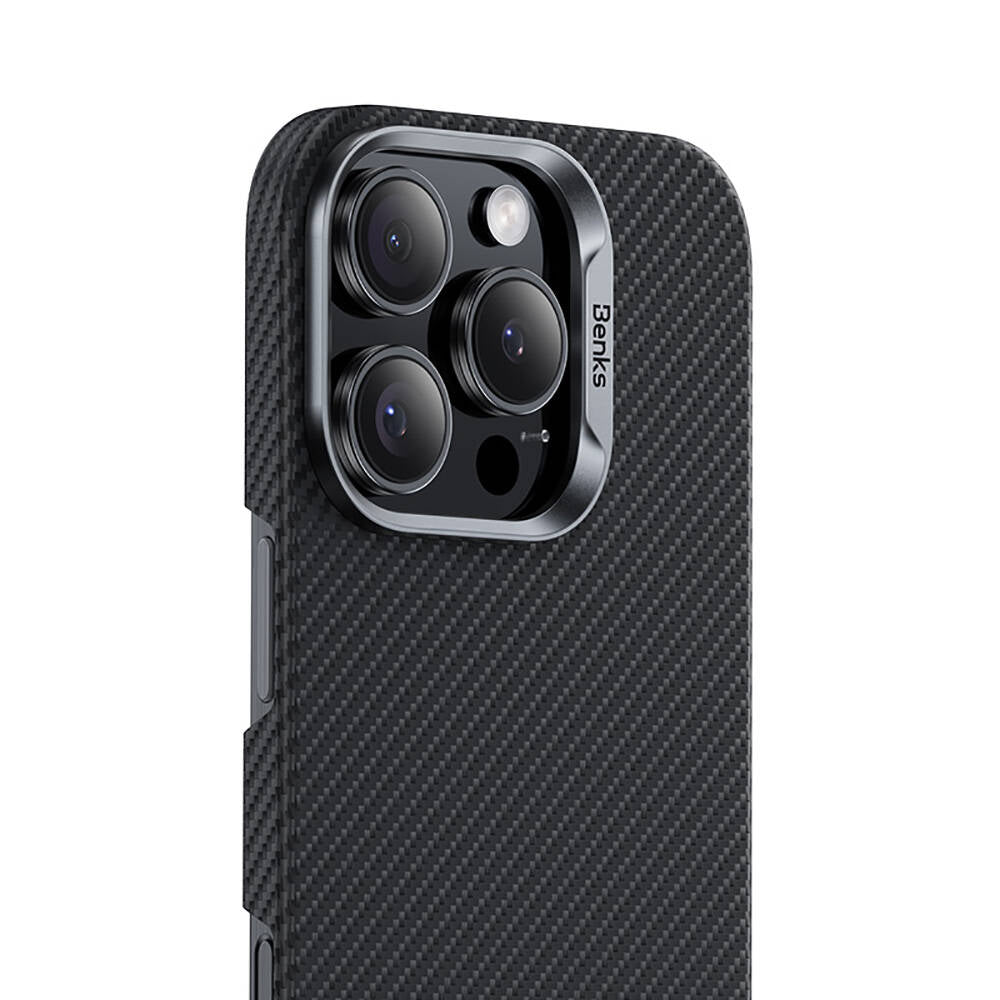 Benks ArmorAir 600D iPhone 16 Plus M-safe Şarj Özellikli Magnetik Kevlar Fiber Kılıf